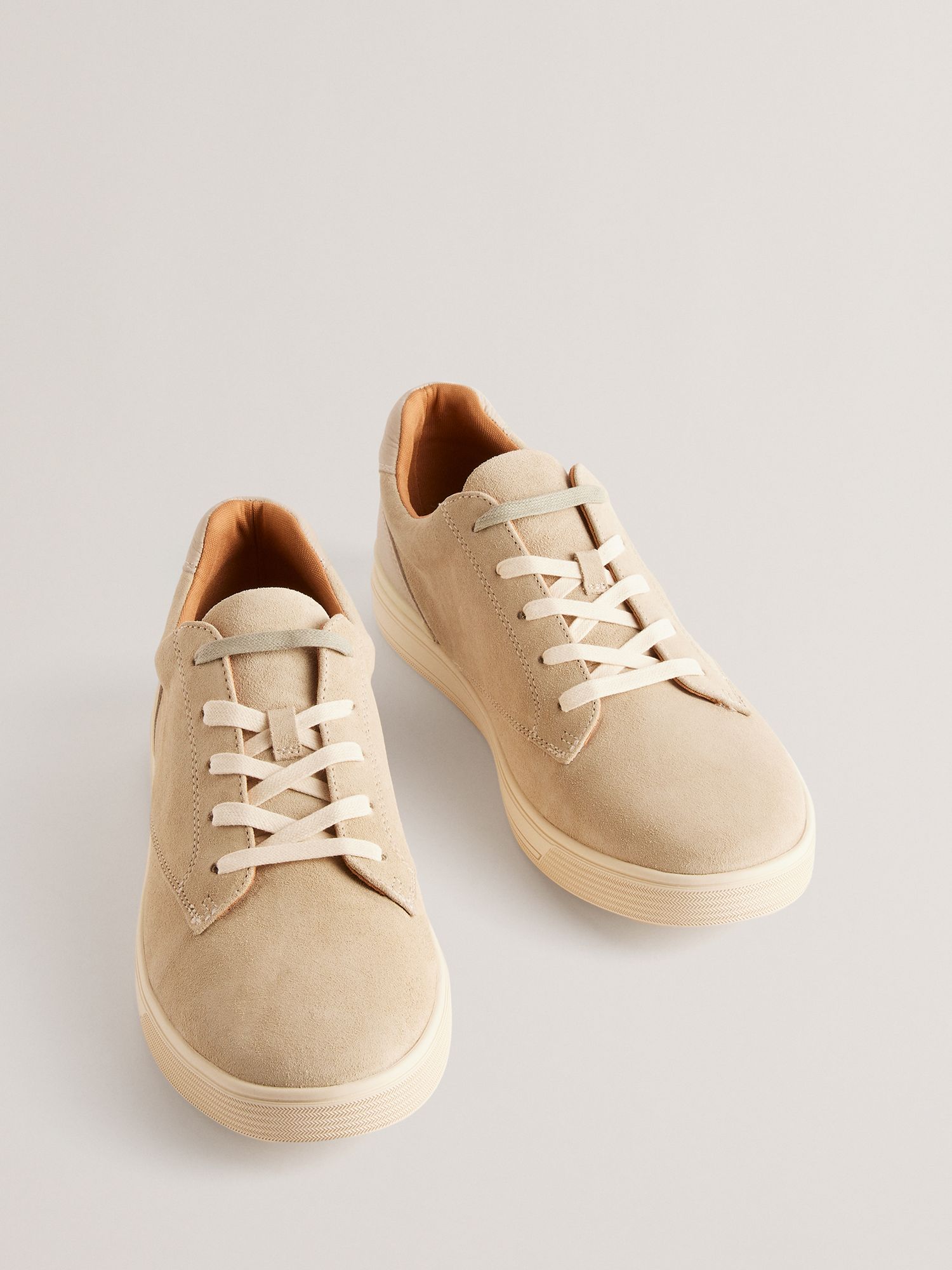Buy Ted Baker Brentfd Textured Leather Low Top Trainers Online at johnlewis.com