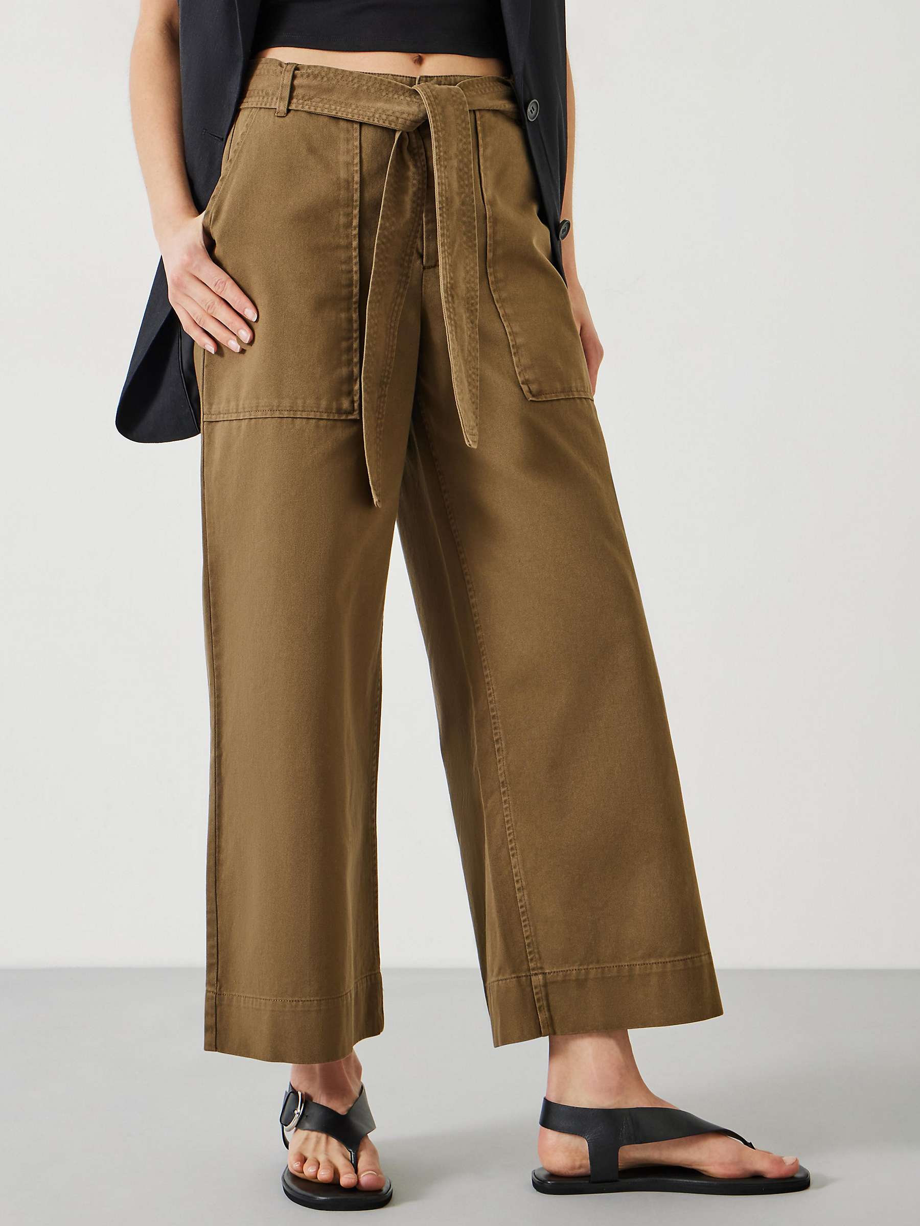 Buy HUSH Annie Wide Leg Ankle Grazer Trousers Online at johnlewis.com