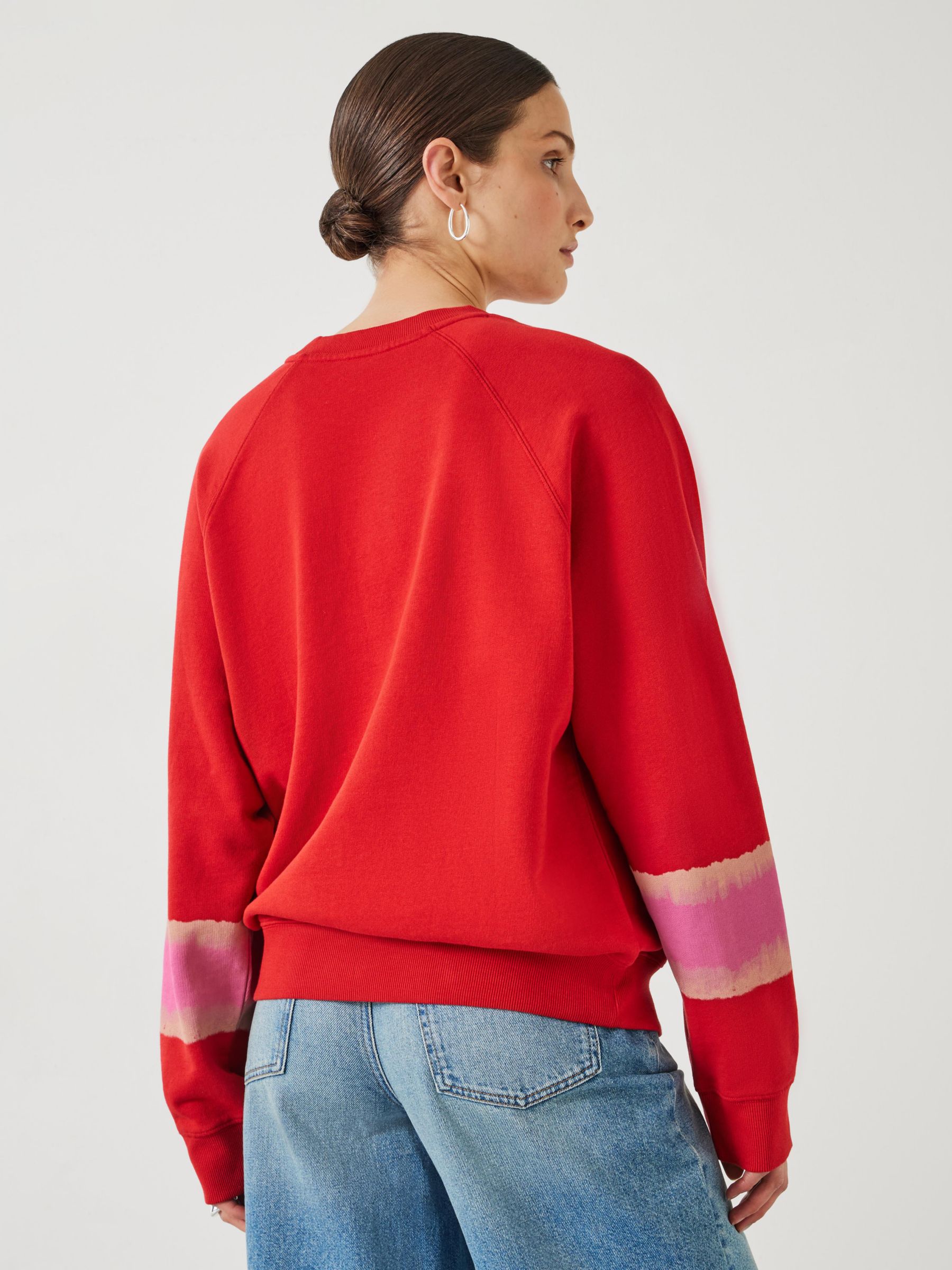 Buy HUSH Paula Ombre Sleeve Jumper, Red Online at johnlewis.com