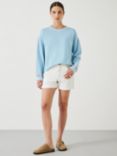 HUSH Phoebe Contrast Stitch Jumper, Blue