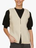 Sisters Point Hebea Soft Knitted Waistcoat, Beige, Beige