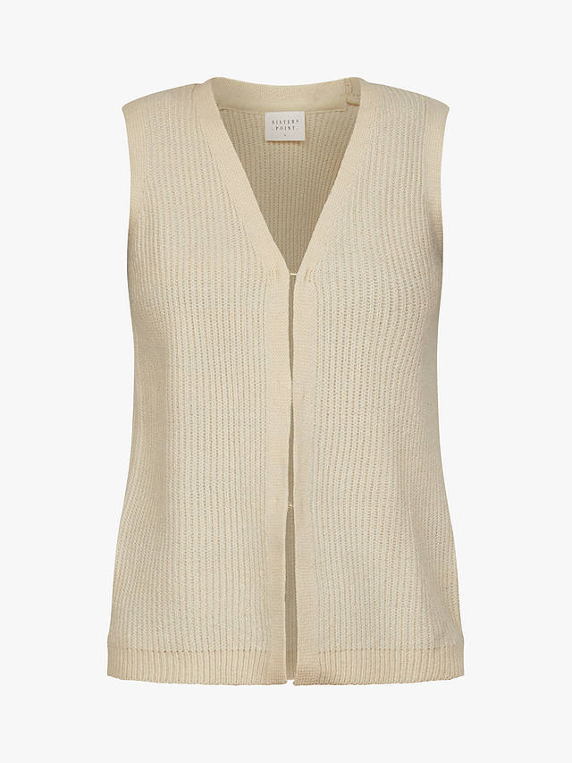 Sisters Point Hebea Soft Knitted Waistcoat, Beige