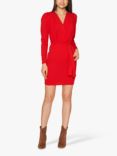 Sisters Point Glut Wrap Mini Dress, Ruby