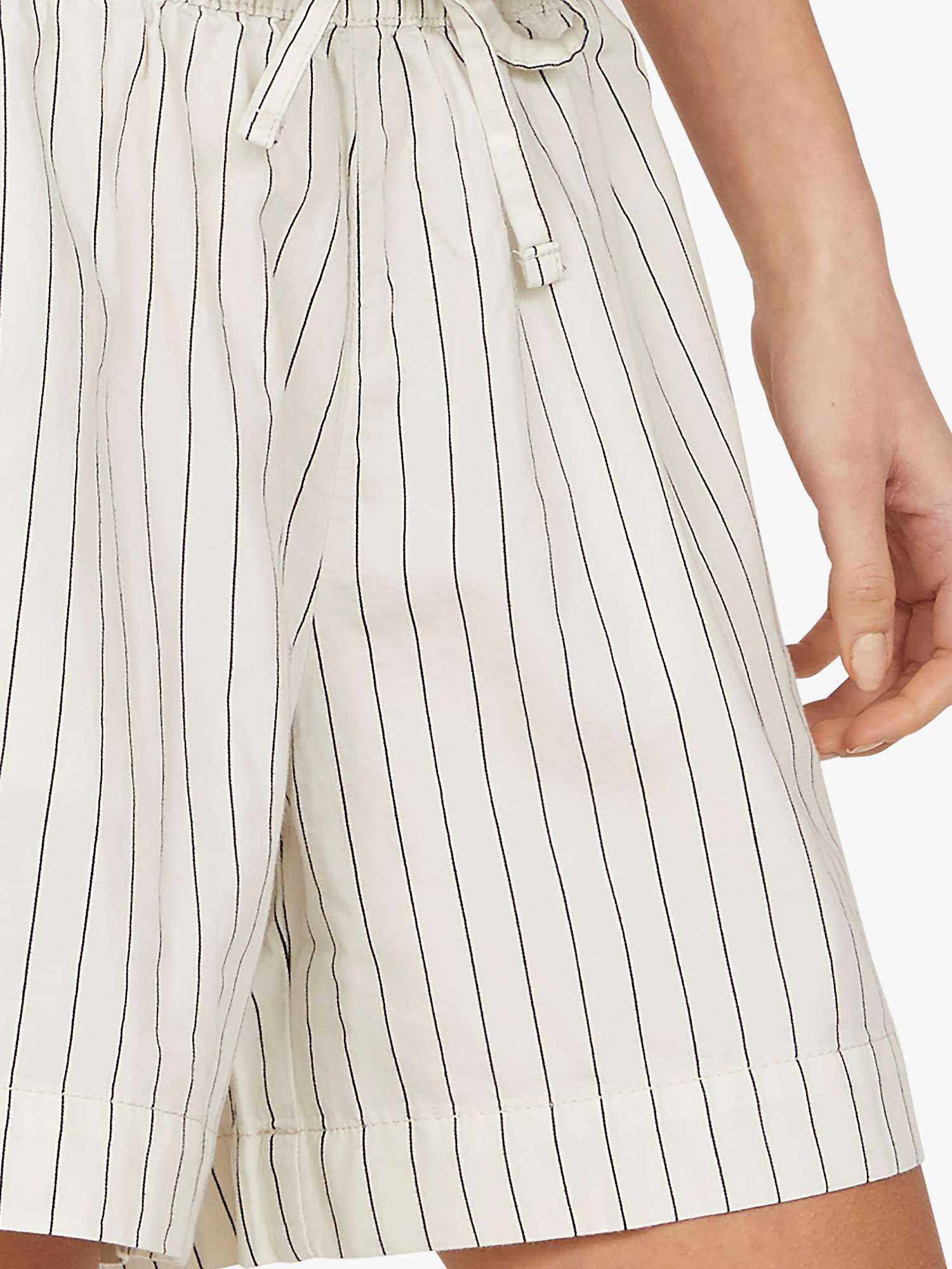 Buy Sisters Point Ella Loose Fitted Striped Shorts, Cream/Navy Online at johnlewis.com