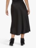 Sisters Point Shiny Satin Skirt, Black