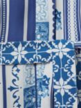 Reiss Florence Tile Print Mini Dress, Blue/Multi, Blue/Multi