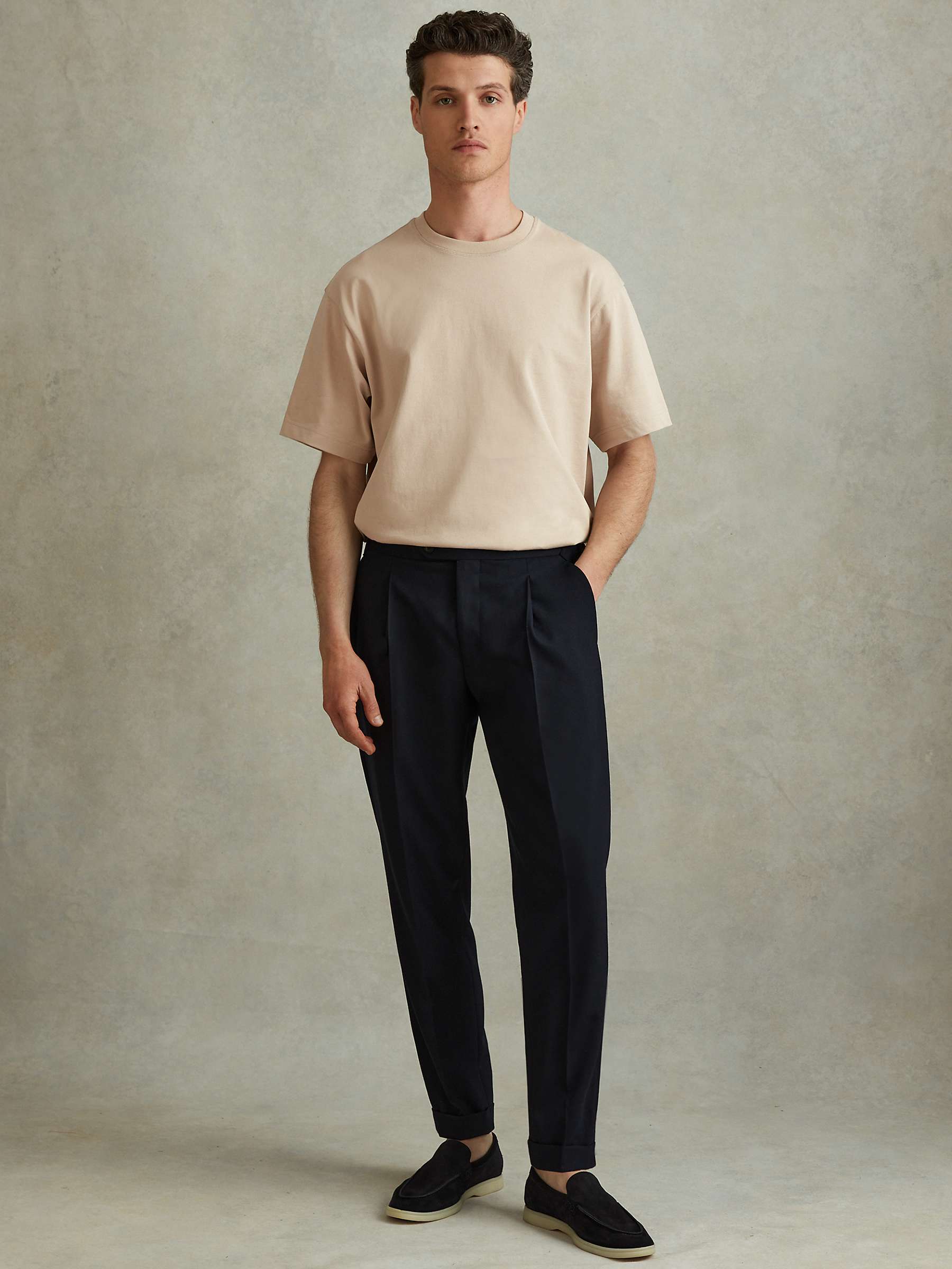 Buy Reiss Tate Oversized T-Shirt, Oatmeal Online at johnlewis.com