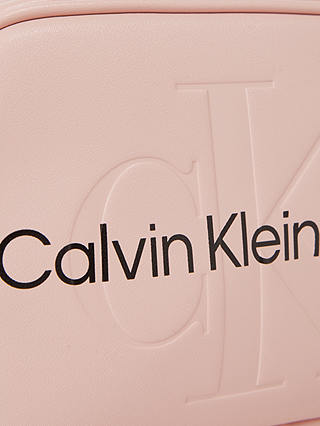 Calvin Klein Scuplted Camera Cross Body Bag, Pale Conch