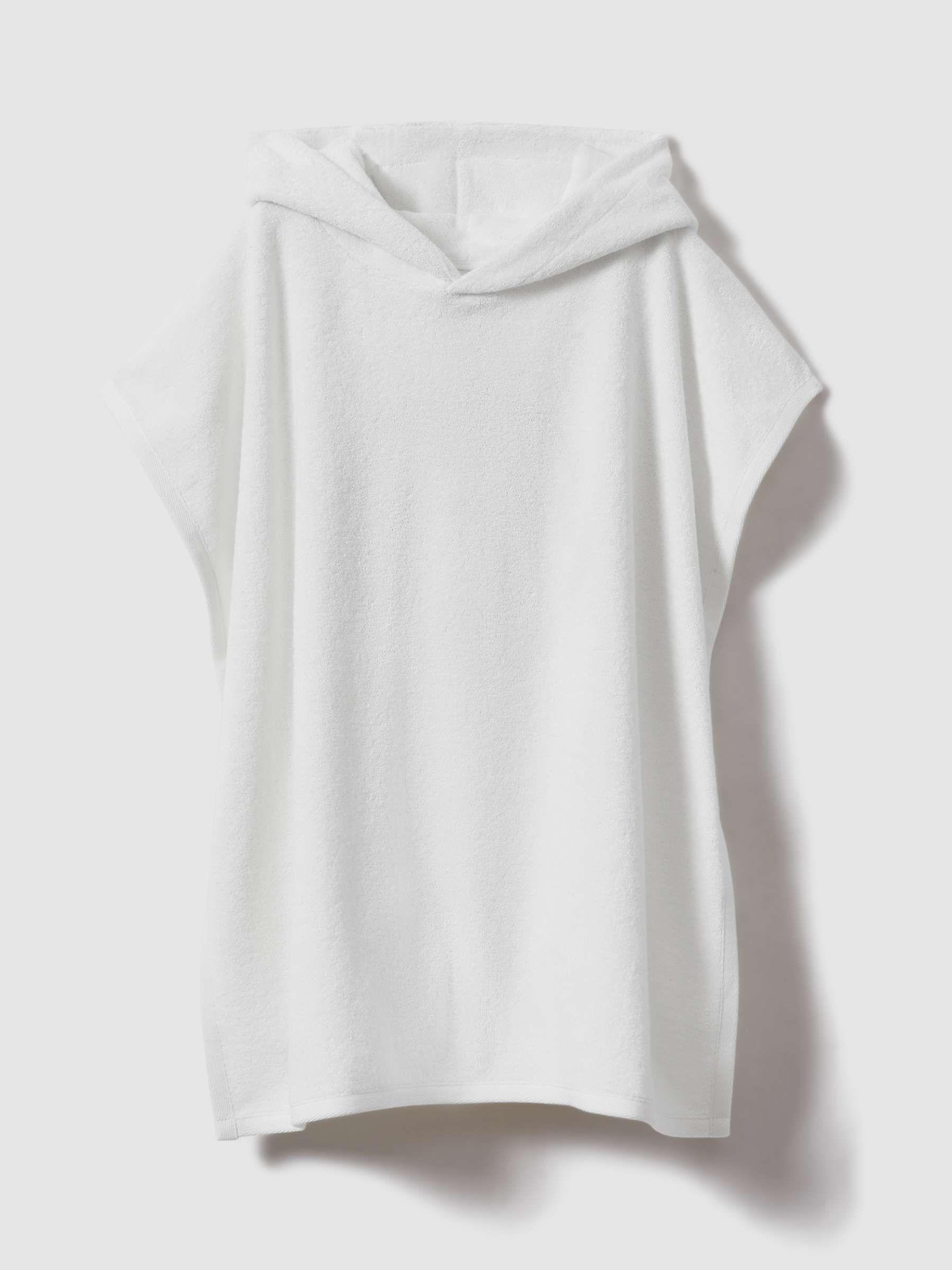 Buy Reiss Kids' Afar Towelling Texture Hooded Poncho, White Online at johnlewis.com