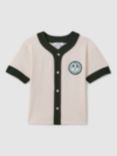 Reiss Kids' Ark Baseball Button Through Short Sleeve Shirt