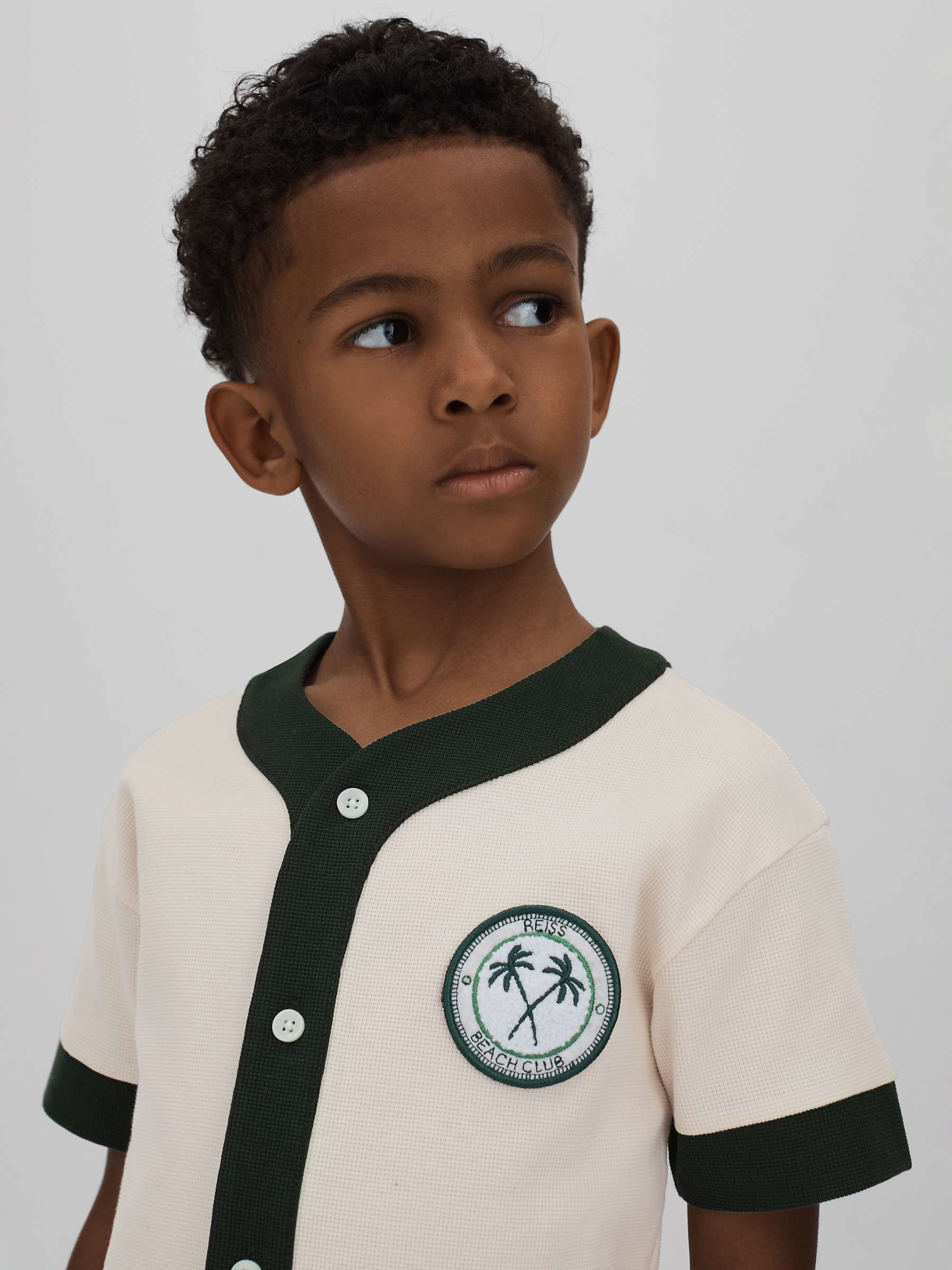 Buy Reiss Kids' Ark Baseball Button Through Short Sleeve Shirt Online at johnlewis.com