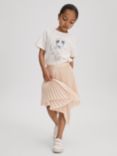 Reiss Kids' Azalea Pleated Skirt, Pink
