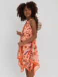 Reiss Akari Scarf Print Dress, Pink/Multi