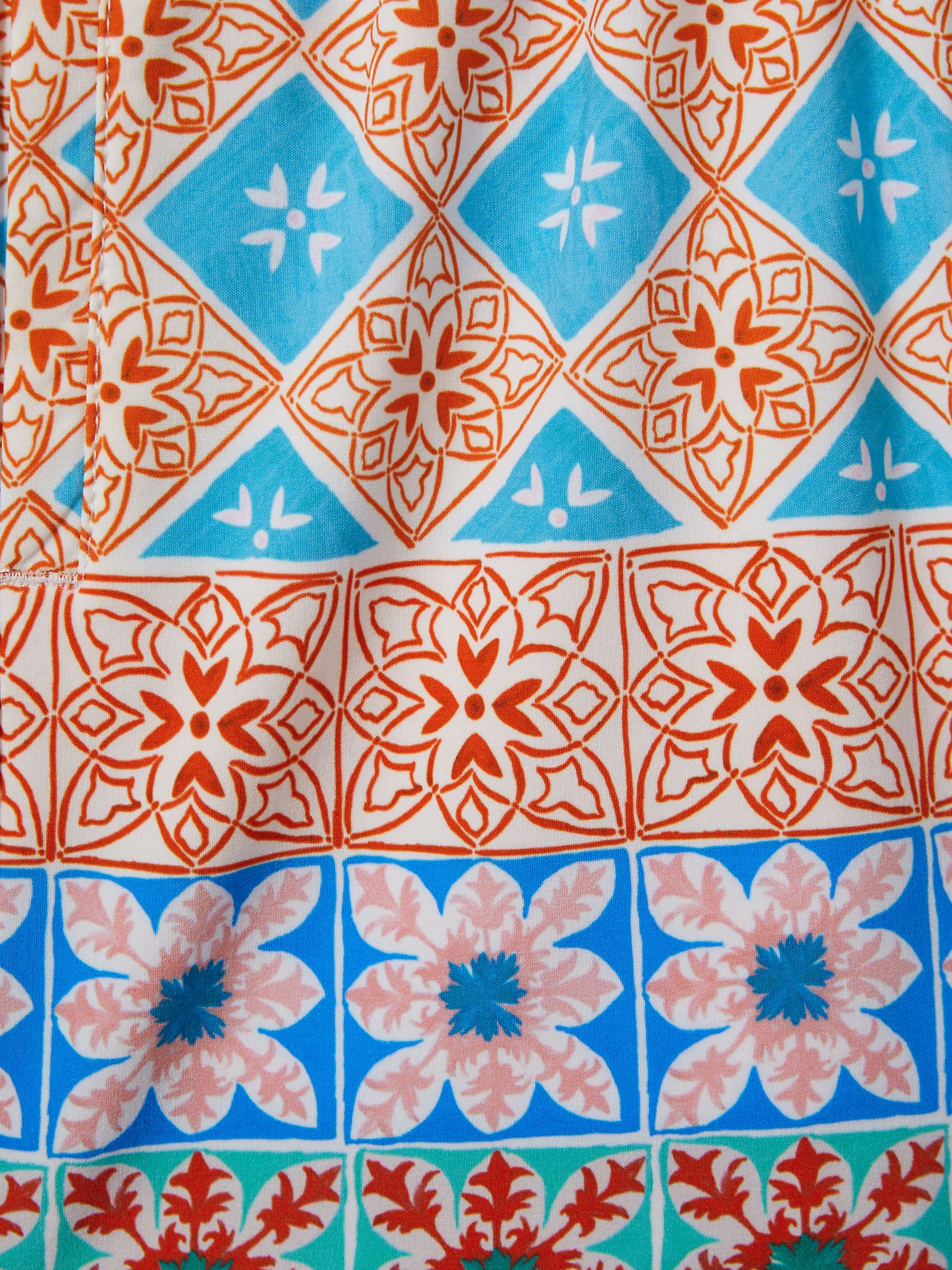 Buy Reiss Kids' Arizona Floral Tile Print Swim Shorts, Orange/Multi Online at johnlewis.com