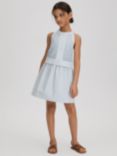 Reiss Kids' Eden Embroidered Halter Neck Dress, Blue