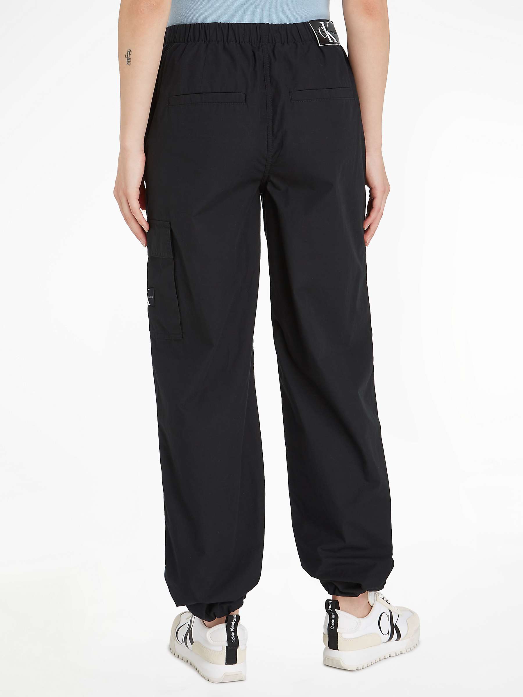 Buy Calvin Klein Cargo Trousers, Black Online at johnlewis.com