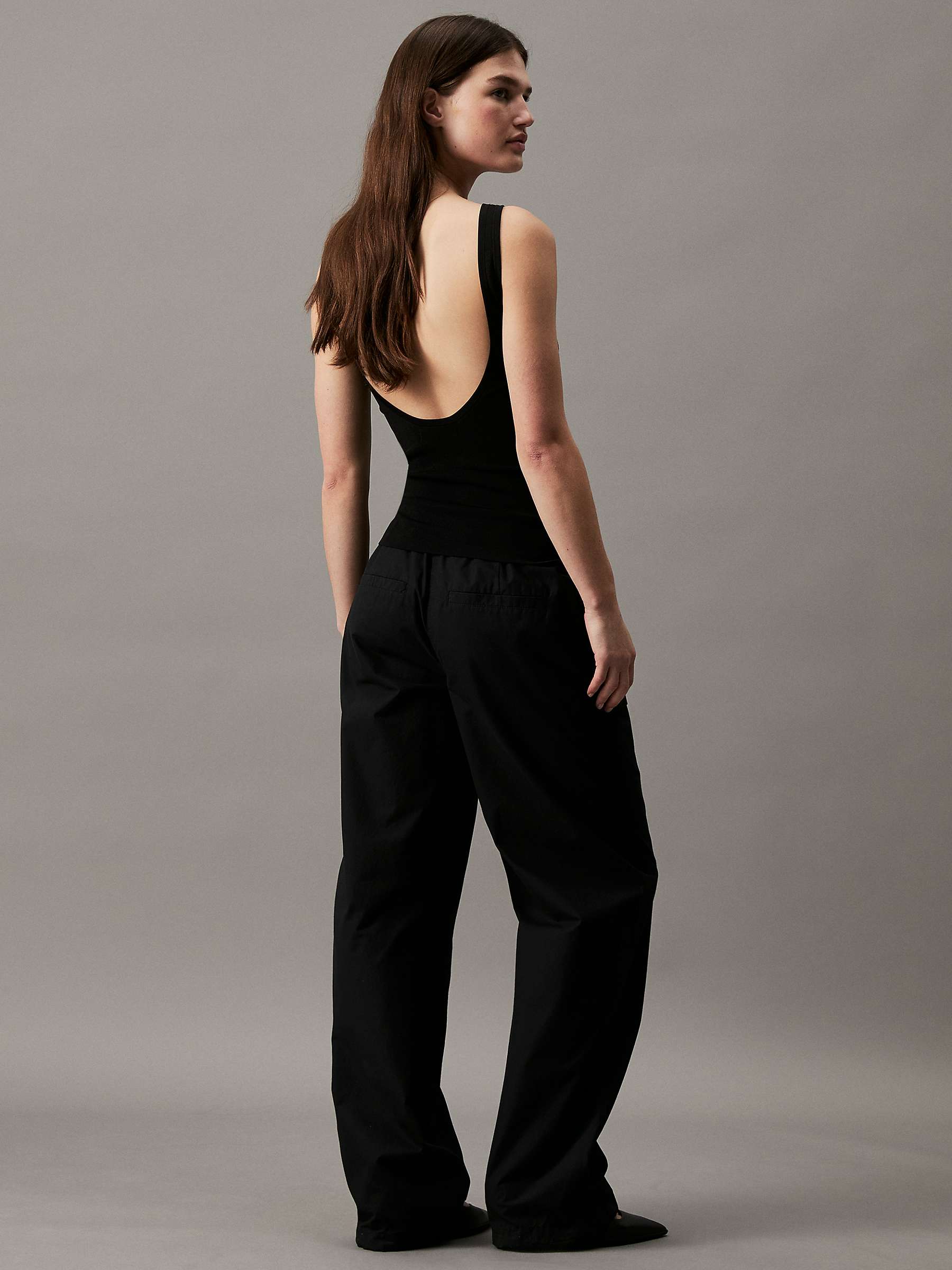 Buy Calvin Klein Cargo Trousers, Black Online at johnlewis.com
