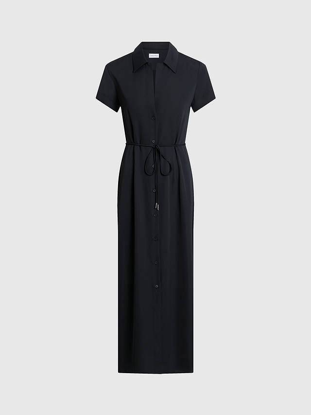 Calvin Klein Maxi Shirt Dress, Black