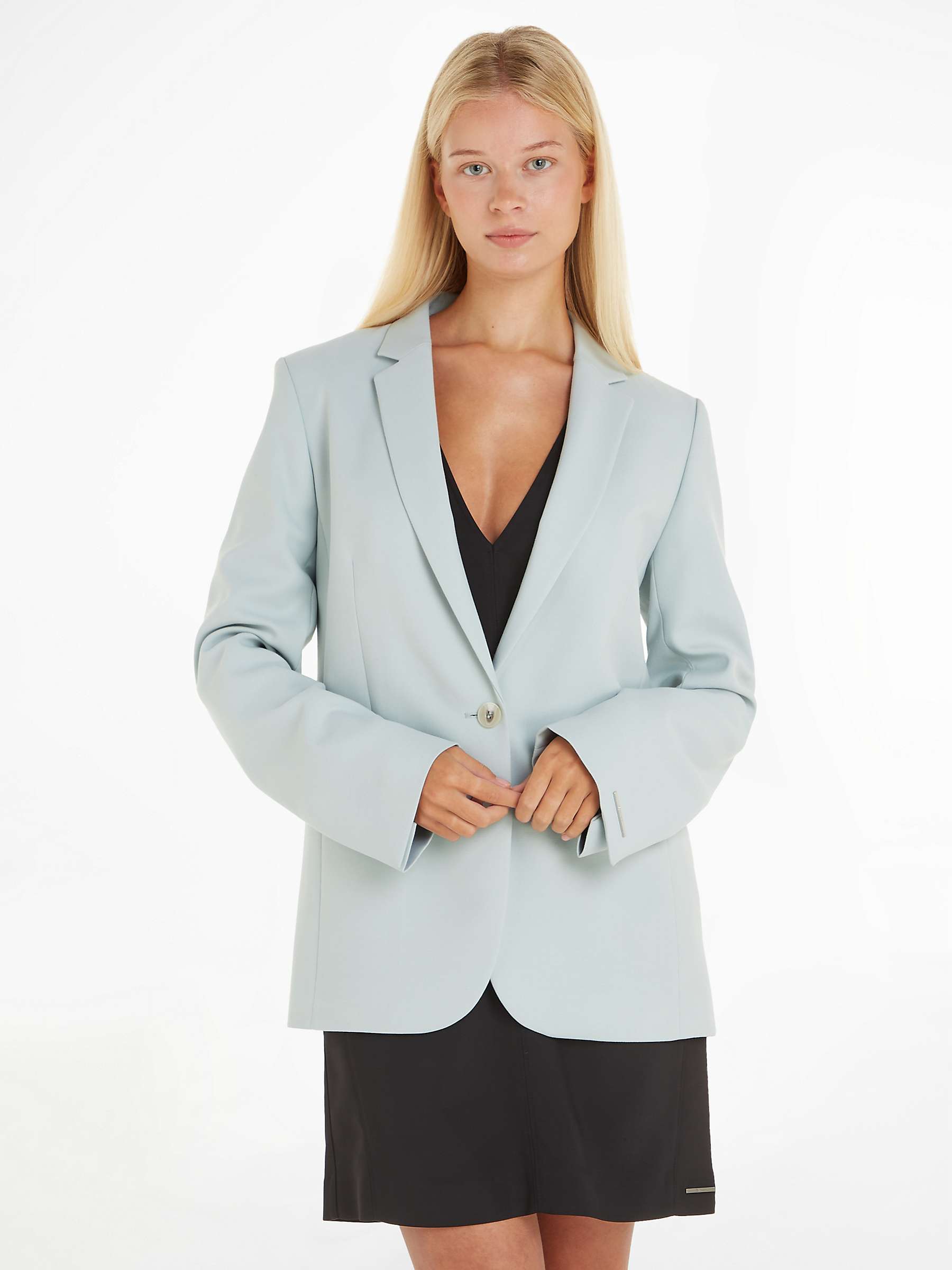 Buy Calvin Klein Essential Tailored Blazer, Morning Frost Online at johnlewis.com