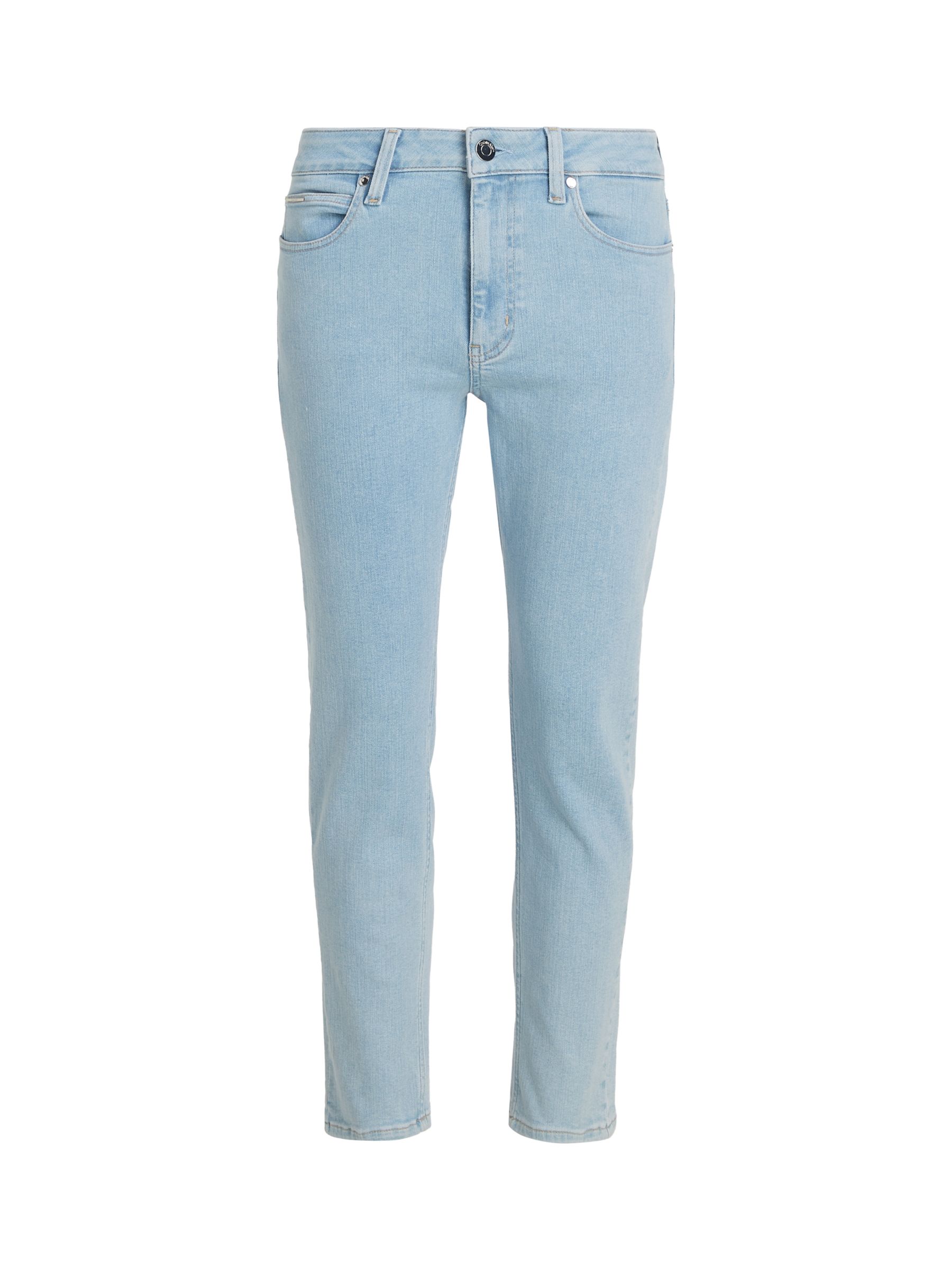 Calvin Klein Mid Rise Slim Leg Ankle Jeans, Light Blue, 25