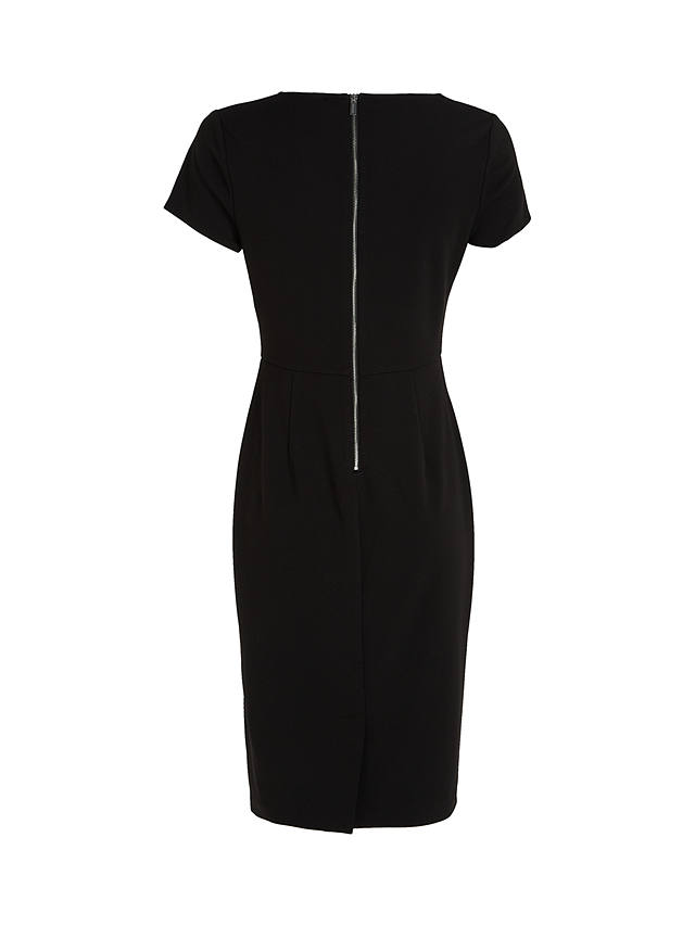 Calvin Klein Crepe Scuba Short Sleeve Midi Dress, Ck Black