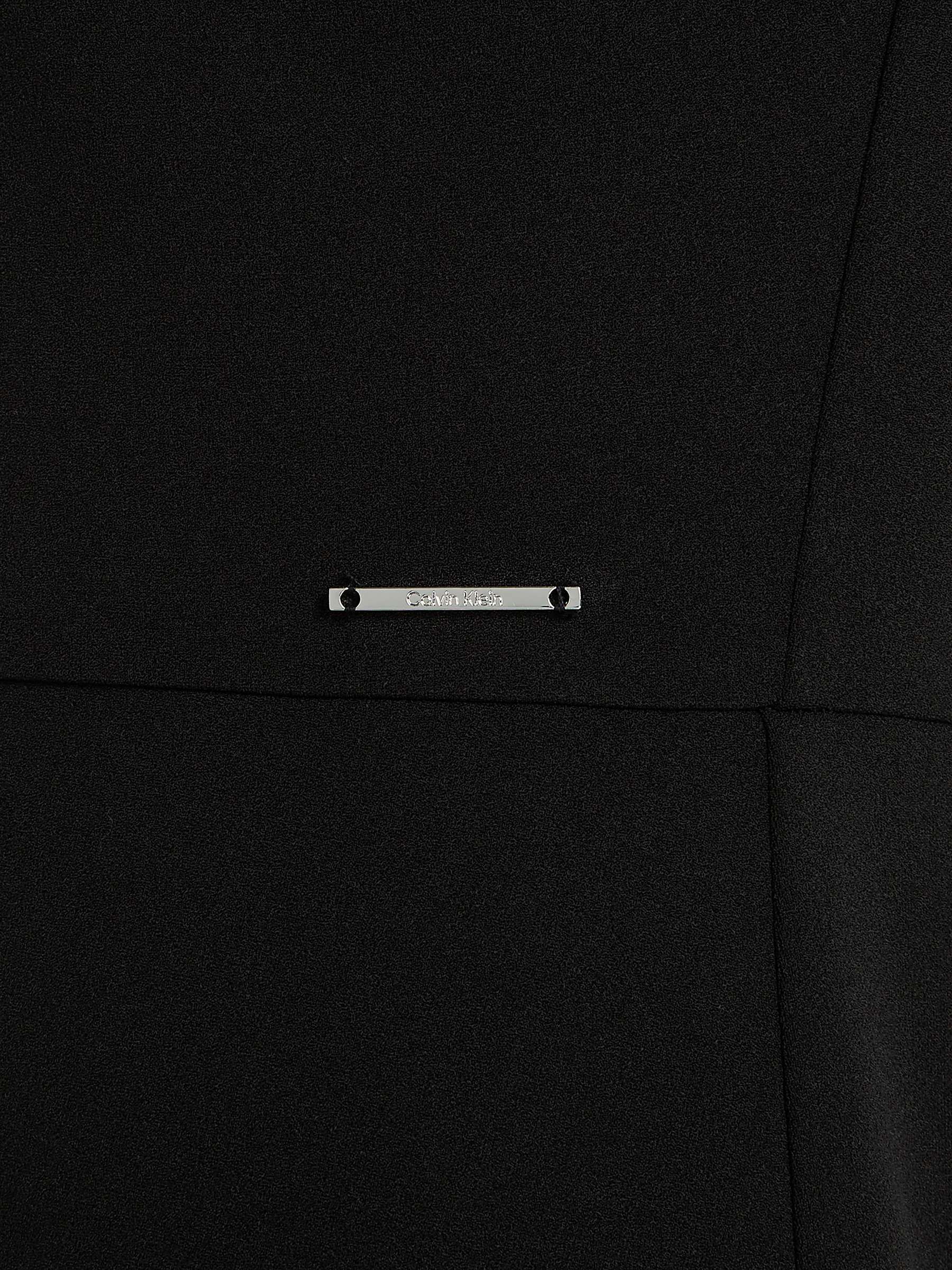 Buy Calvin Klein Crepe Scuba Short Sleeve Midi Dress, Ck Black Online at johnlewis.com
