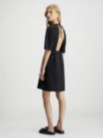 Calvin Klein Open Back Cotton Dress, Black