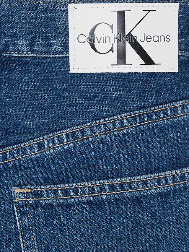 Calvin Klein High Rise Relaxed Fit Jeans, Mid Blue