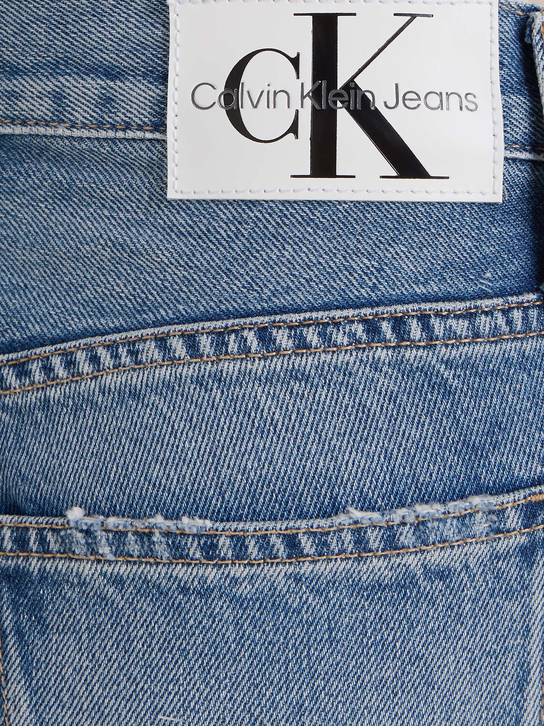 Buy Calvin Klein Distressed Mom Jeans, Light Blue Online at johnlewis.com