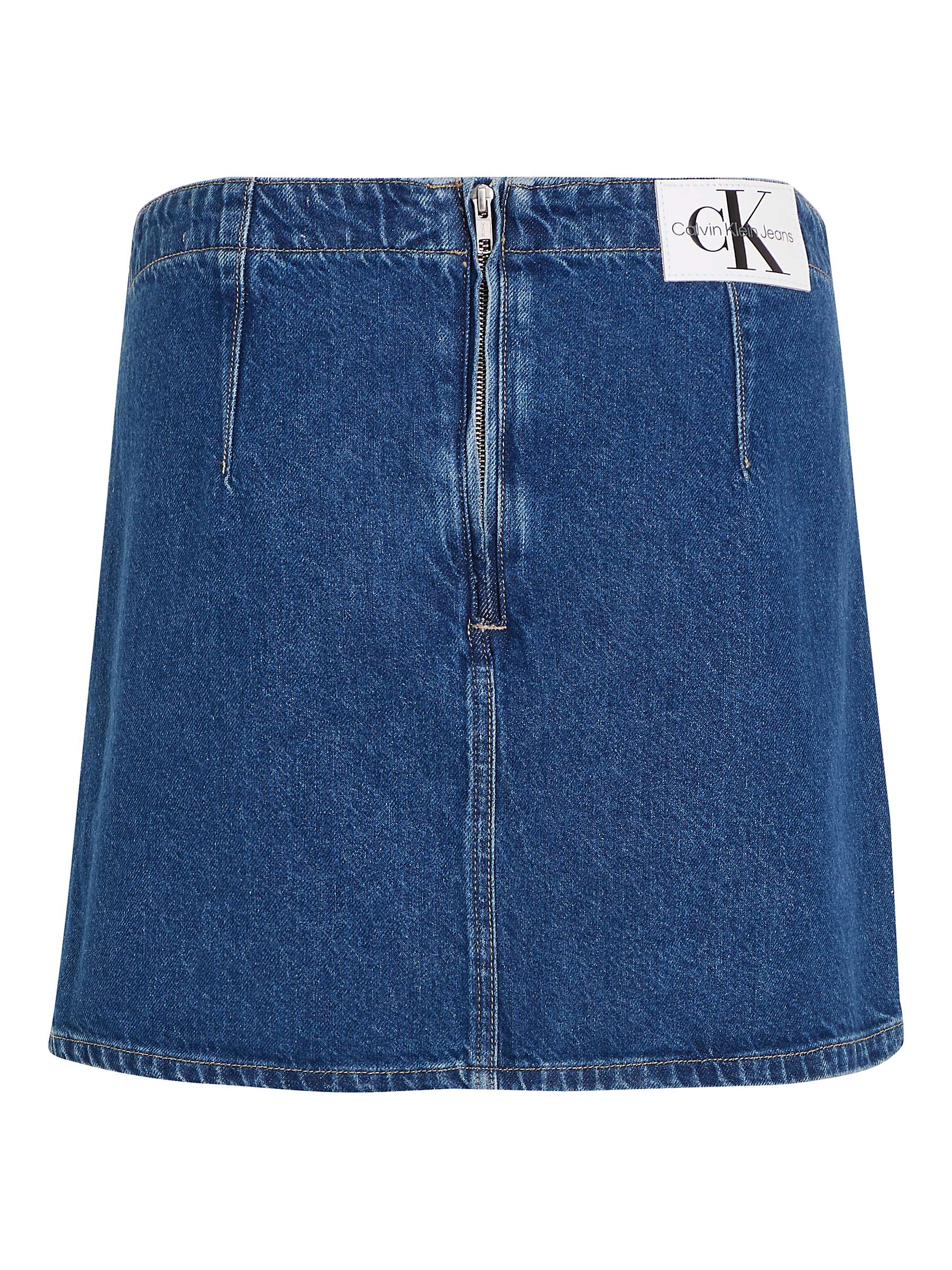 Buy Calvin Klein Denim Mini Skirt, Medium Blue Online at johnlewis.com