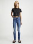 Calvin Klein Cotton Blend Skinny Jeans, Denim Dark
