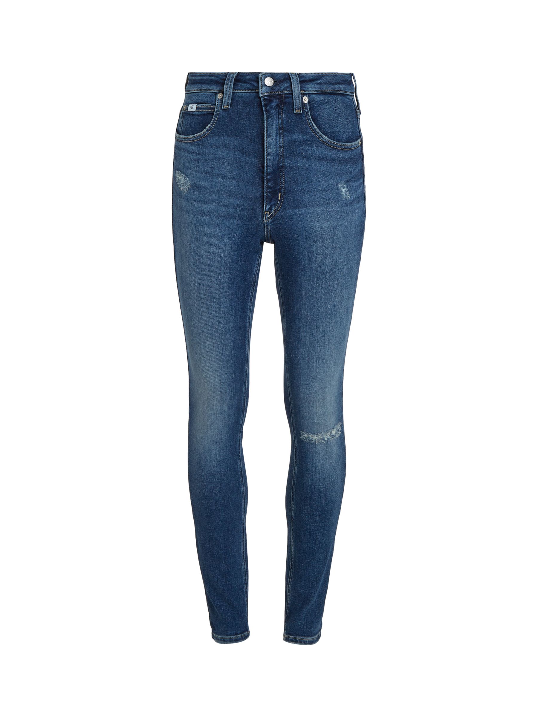Calvin Klein Cotton Blend Skinny Jeans, Denim Dark, W25/L32