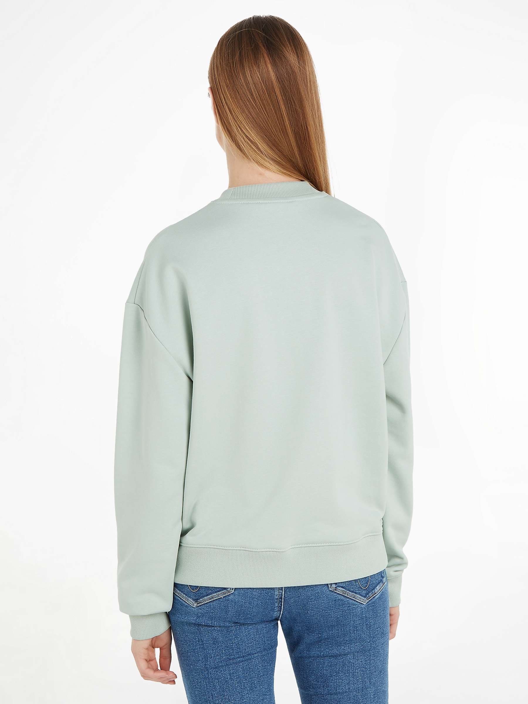 Buy Calvin Klein Logo Sweatshirt, Morning Frost Online at johnlewis.com