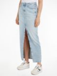 Calvin Klein Denim Maxi Skirt, Light Blue