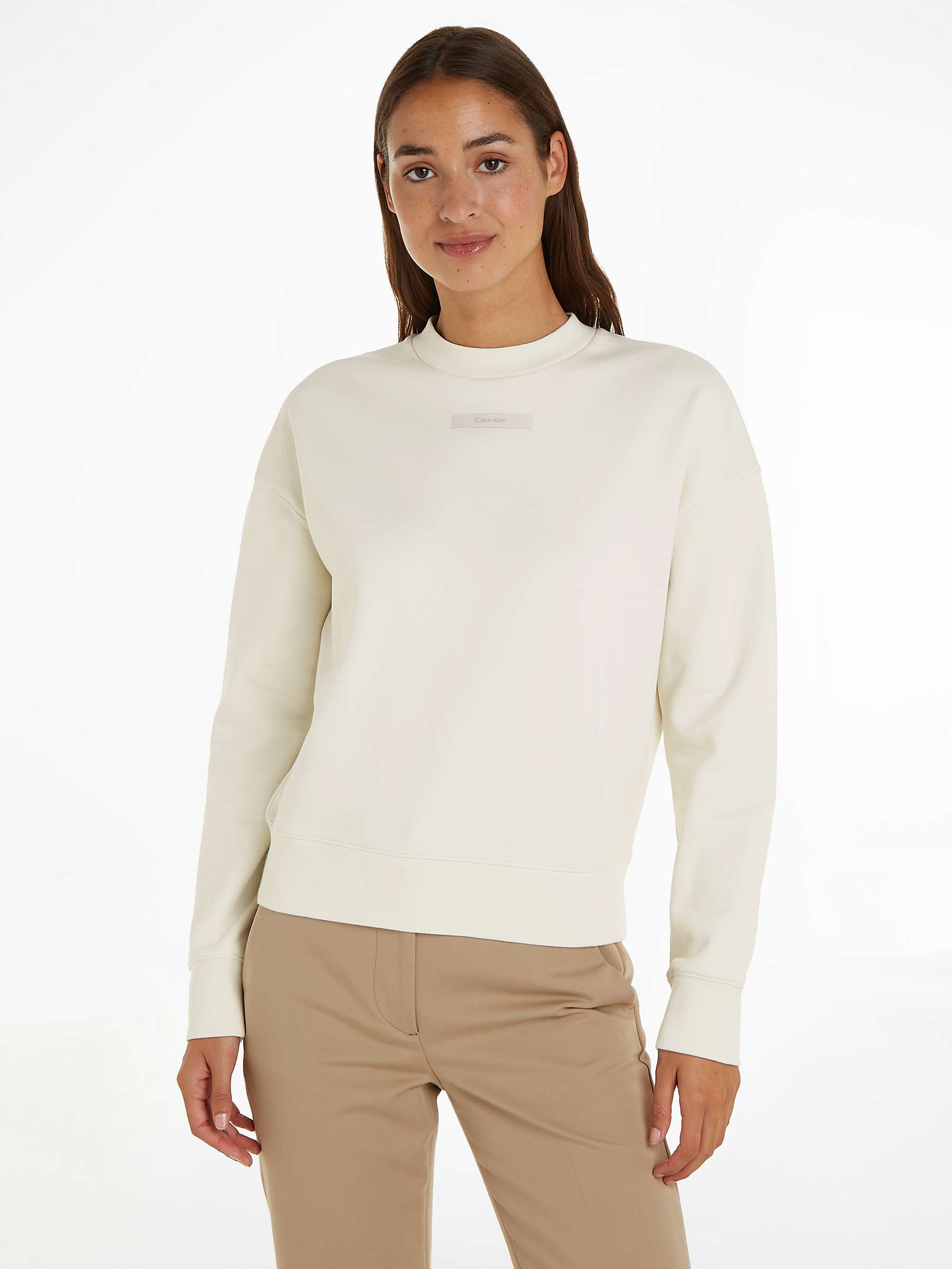 Buy Calvin Klein Mini Logo Sweatshirt, Turtledove Online at johnlewis.com