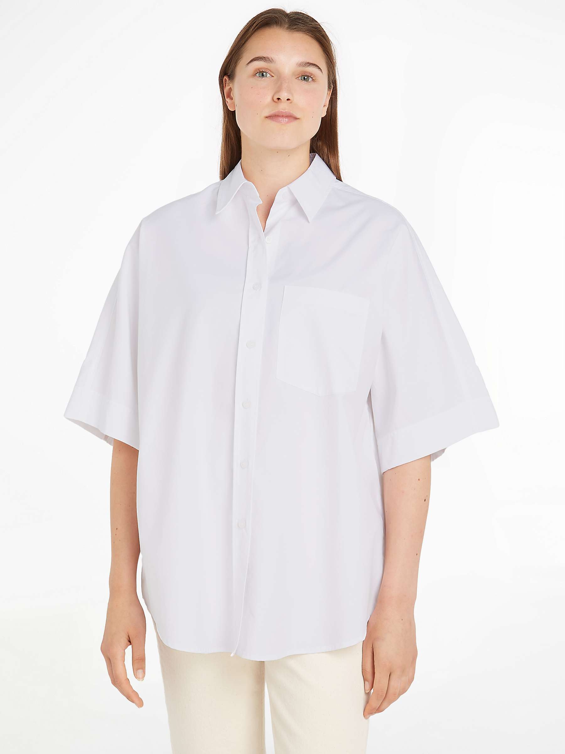 Buy Calvin Klein Oversized Shirt, Bright White Online at johnlewis.com