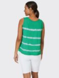 Venice Beach Zoey Relaxed Fit Stripe Sports Tank Top, Island Green