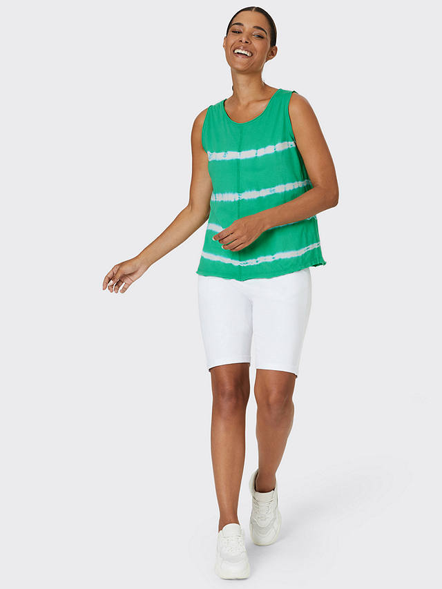 Venice Beach Zoey Relaxed Fit Stripe Sports Tank Top, Island Green