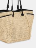 Whistles Zoelle Straw Tote Bag, Natural