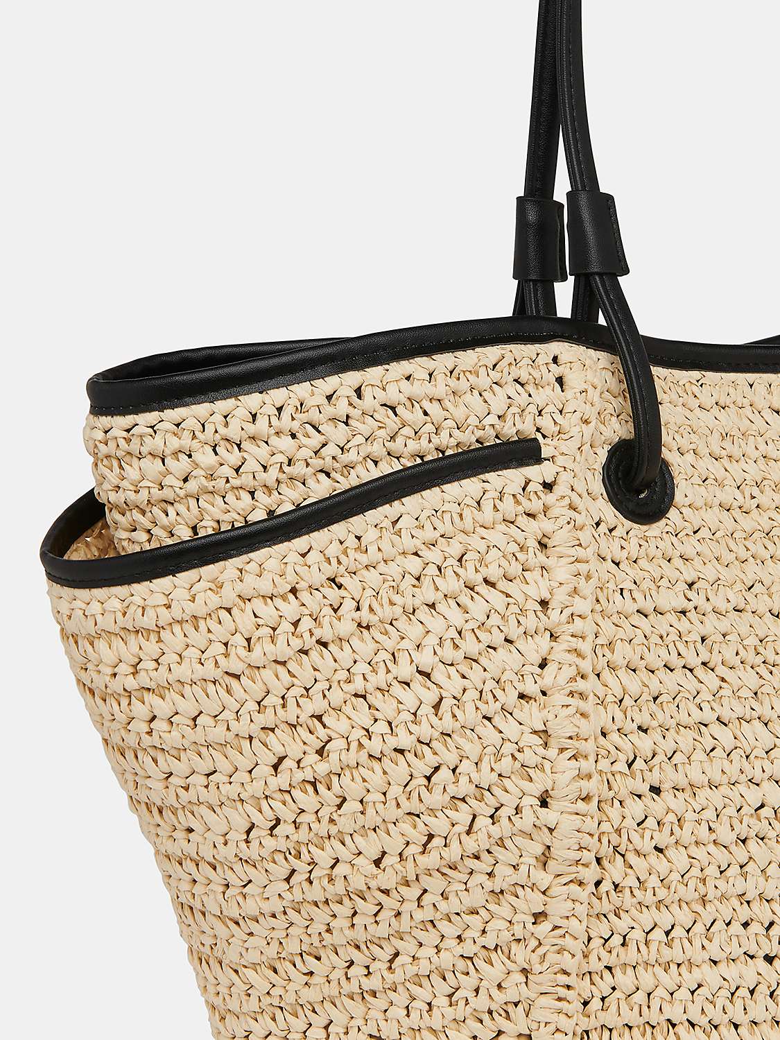 Buy Whistles Zoelle Straw Tote Bag, Natural Online at johnlewis.com