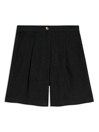 Albaray Tailored Linen Shorts, Black