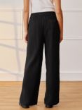 Albaray Cheesecloth Cotton Trousers, Black