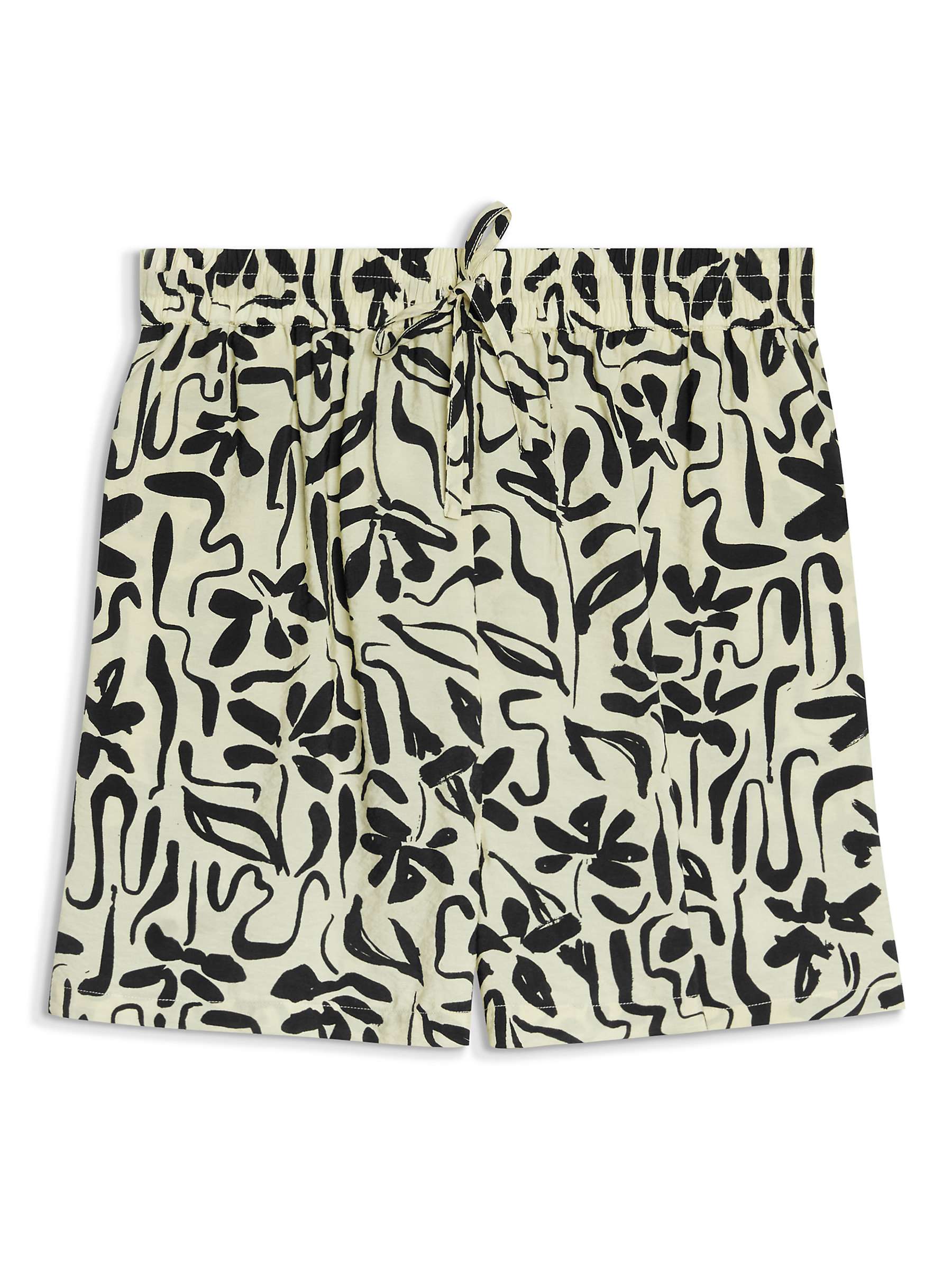 Buy Albaray Brushstroke Shorts, Cream/Black Online at johnlewis.com