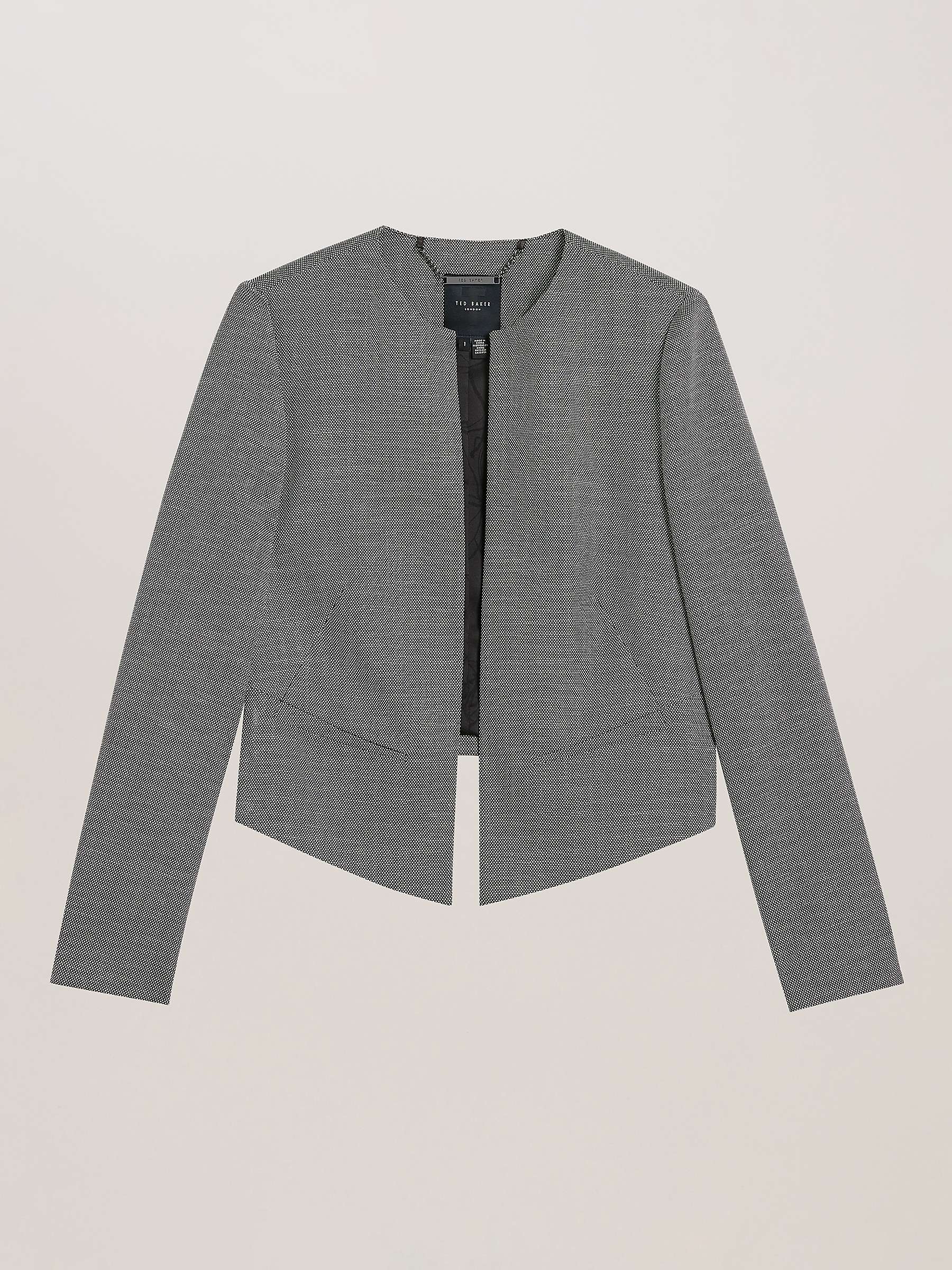 Buy Ted Baker Yutaka Cropped Tailored Jacket, Black Online at johnlewis.com