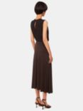 Whistles Katrina Asymmetric Maxi Skirt, Chocolate