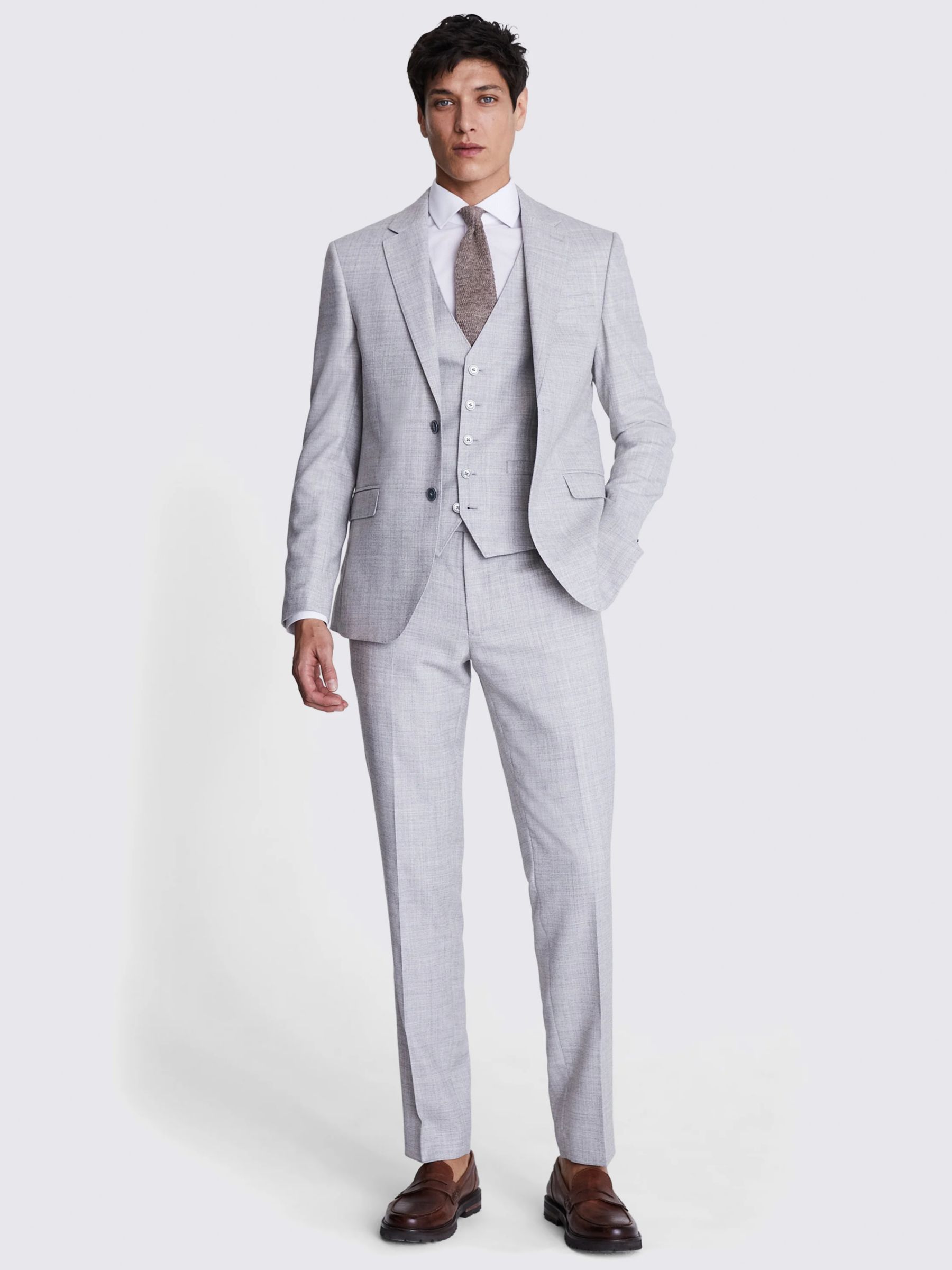 Moss Slim Fit Wool Blend Suit Jacket, Grey Marl, 46R