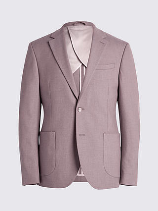 Moss Slim Fit Flannel Suit Jacket, Dusty Pink