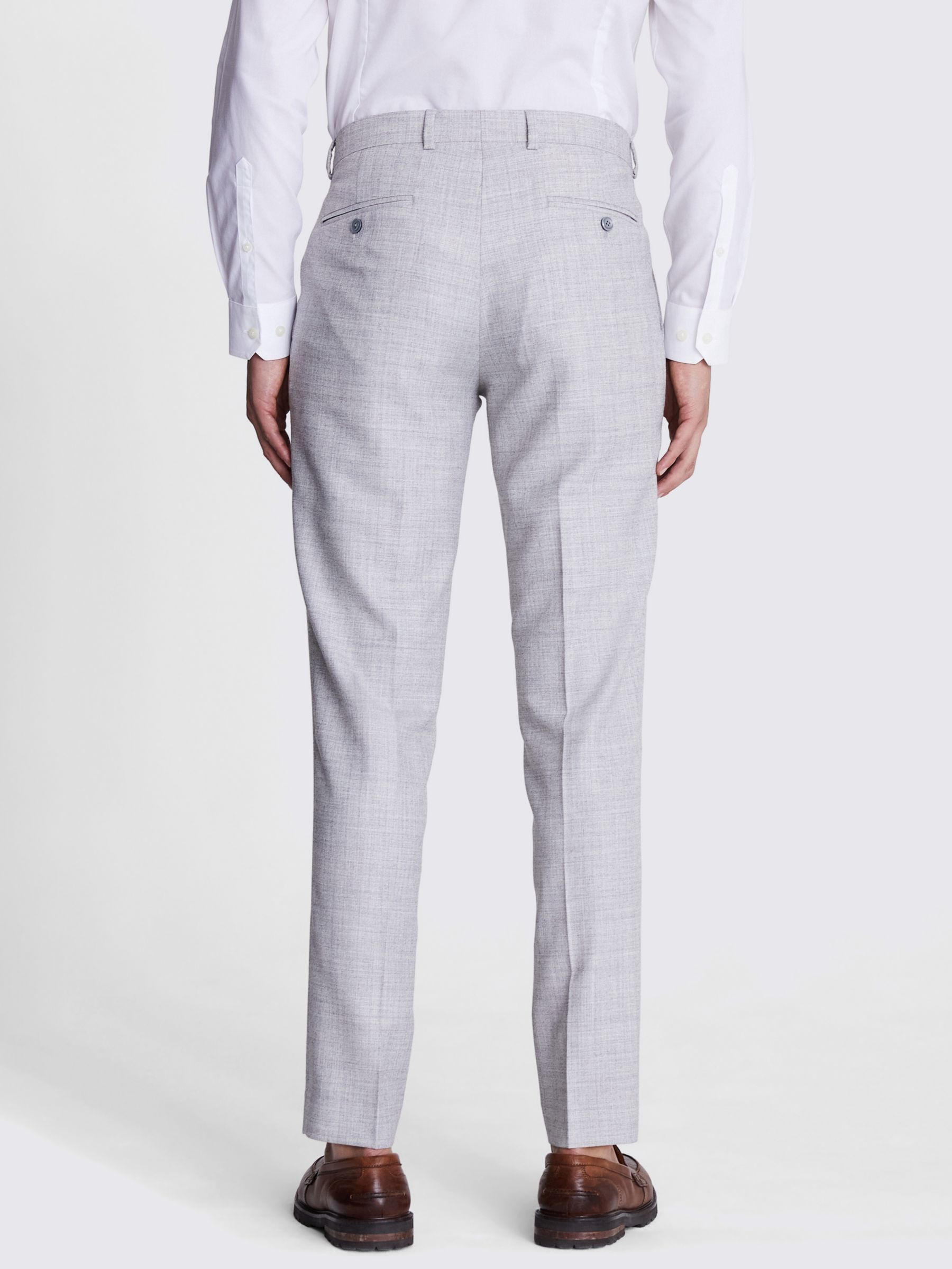 Buy Moss Slim Fit Wool Blend Suit Trousers, Light Grey Online at johnlewis.com