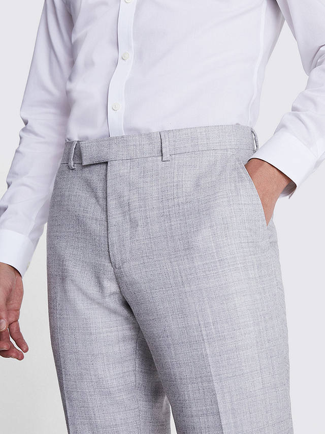 Moss Slim Fit Wool Blend Suit Trousers, Light Grey