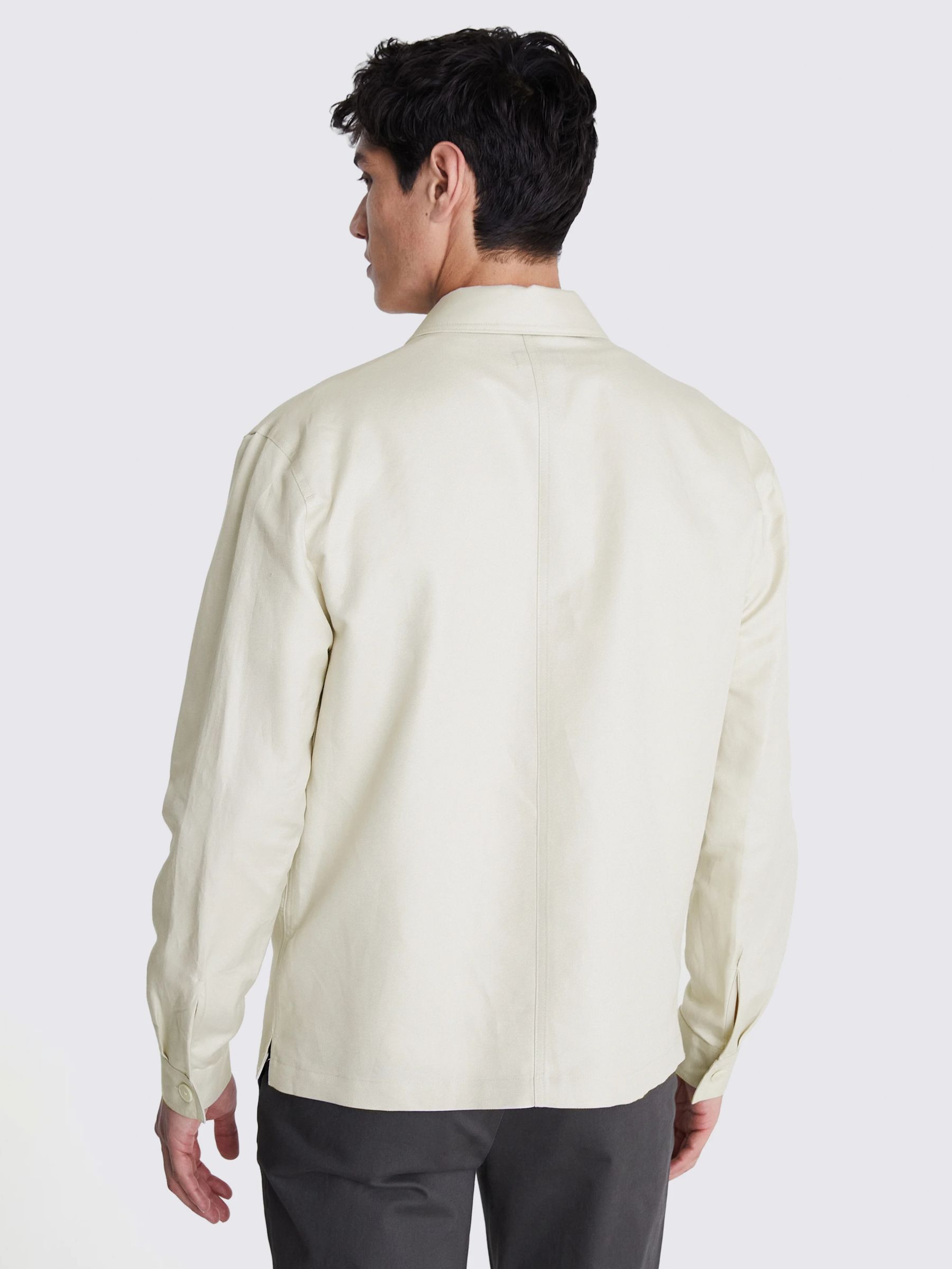 Buy Moss Linen Blend Worker Overshirt, Light Camel Online at johnlewis.com